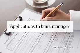 There are plenty of opportunities to land a sample cover letter for a job in a bank position but it won't just be handed to you. Application Letter Application Letter To Bank Manager Format