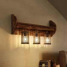 wood cylinder sconce lighting fixture