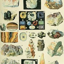 Vintage Minerals Chart Duvet Cover