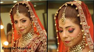 indian bridal makeup red and gold