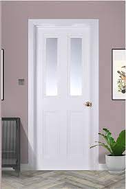 White Primed Glass Internal Door