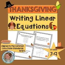 Thanksgiving Math Activity Writing