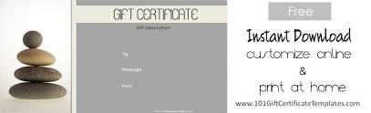 Spa Gift Certificates 101 Gift Certificate Templates
