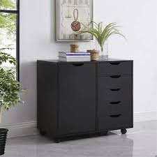 homestock black 5 drawer with shelf