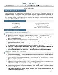 Table of contents senior accountant resume template (text format) good skills to include on senior accountant resume Senior Accountant Resume Examples Resume Professional Writers