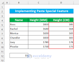 how to convert mm to cm in excel 4