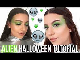 easy alien halloween makeup tutorial