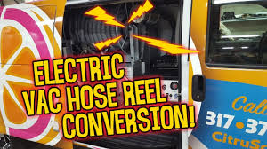 manual vac hose reel to electric