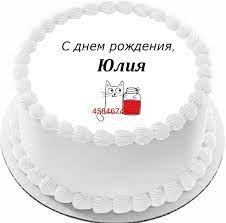 купить торт с днем рождения юлия c бесплатной доставкой в Санкт-Петербурге,  Питере, СПБ