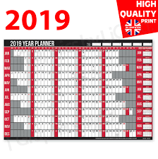 Details About 2019 Year Wall Planner Holiday Planner Including Pen And Stickers Office Or Home