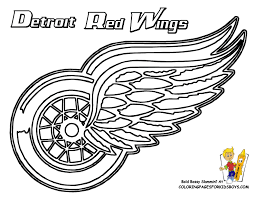 Click on the colouring page to open in a new. Nhl Hockey Coloring Page Red Wings Hockey Red Wings Detroit Red Wings