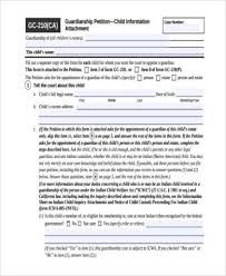free 9 sle legal guardianship forms