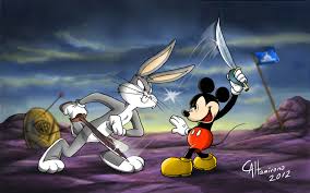 cartoons bugs bunny mickey mouse battle