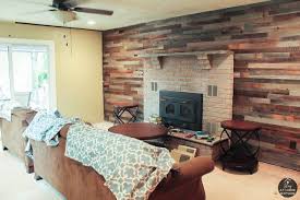 Reclaimed Wood Accent Wall With Plank