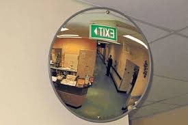 600 indoor convex mirror w wall mount