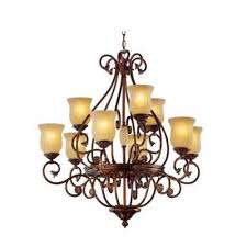 Hampton Bay Freemont Collection 9 Light Hanging Antique Bronze Chandelier 13387 013 At The Home Depot Antique Bronze Chandelier Chandelier Hanging Lights