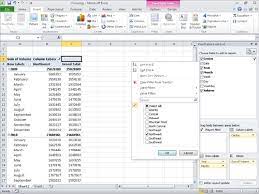 pivottables in microsoft excel 2010