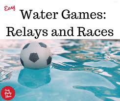 Relay races are a great way to build to teach kids Water Relay Race
