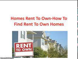 to own homes