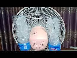 diy air con system using ice and a fan