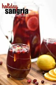 holiday sangria is a sweet wine l loaded with fruit and juices that s a perfect drink