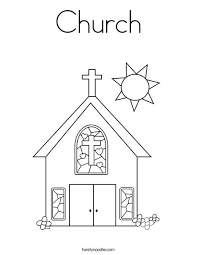 Amazing church coloring pages for children with church coloring. Church Coloring Page Twisty Noodle