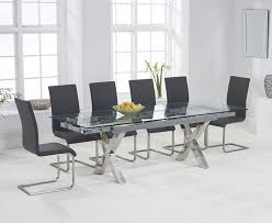 Micah Glass Extending Dining Table And