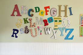 Wooden Decoupaged Letter Alphabet Wall