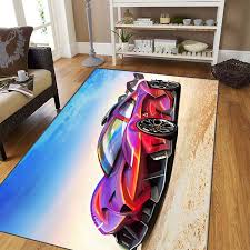 cool racing car carpet for living room
