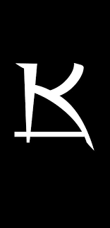 letter k letter alphabets black