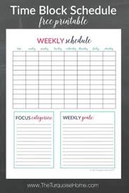 Weekly Planner With Time Block Grid Good Ideas Pinterest