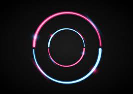 abstract circle light neon effect