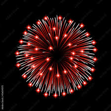 firework red sparkle isolated