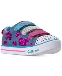 Skechers Little Girls Twinkle Toes Sparkle Lite Flutter Fab Light Up Sneakers From Finish Line Reviews Finish Line Athletic Shoes Kids Macy S