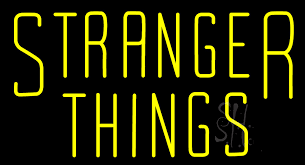 yellow stranger things led neon sign