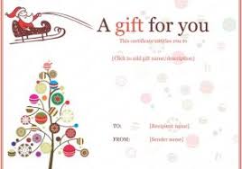 Free Printable Christmas Gift Certificate Template Word Word