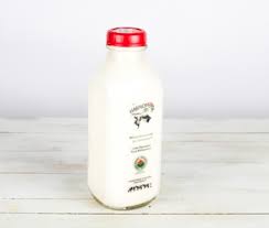 milk whole genized glass bottle