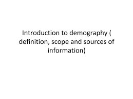 demography definition