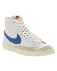 Originally produced in leather, suede, and. Nike Blazer Mid 77 White Signal Blue For Men Lyst