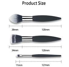 k7025 7pcs makeup brush set with rubber