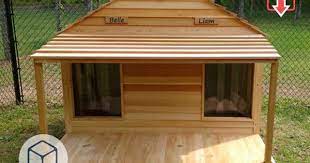 Diy Dog House Plans Double Kennel Large