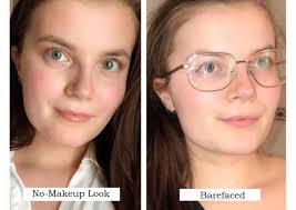 natural makeup look or barefaced