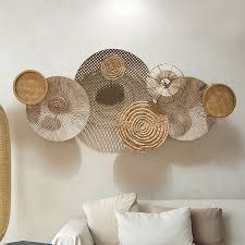 Round Woven Rattan Large Wall Decor