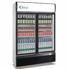 Kieis Double Door Glass Refrigerator