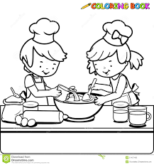 Aesop's fables coloring pages all about me coloring pages alphabet coloring pages american sign language coloring pages bible coloring pages bingo dauber art sheets birthday coloring pages circus. Children Cooking Coloring Book Page Illustration 51457485 Megapixl
