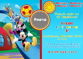 Mickey Mouse Clubhouse Invitation Template Invitetown