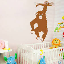 Monkey On Branch Vinyl Wall Art Decal