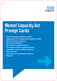 Mental Capacity Prompt Cards Nhs Greater Huddersfield Clinical