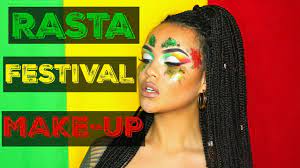 rasta festival glam make up tutorial