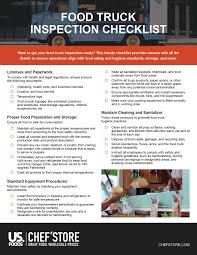 food truck inspection checklist